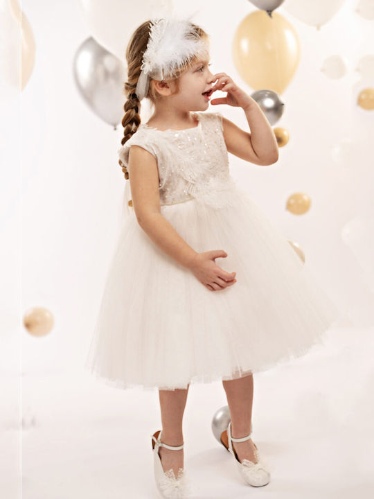 Baby Bloom White Baptism Dress made of Tulle