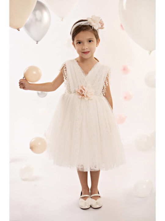 Baby Bloom White Baptism Dress made of Tulle