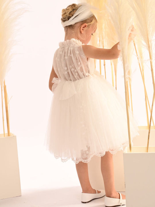 Baby Bloom White Baptism Dress made of Tulle