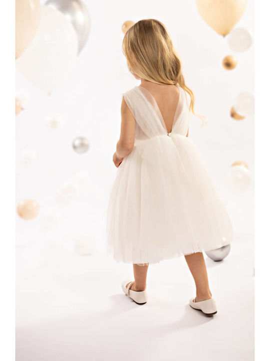 Baby Bloom White Baptism Dress made of Tulle