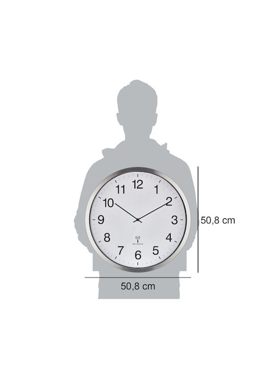 TFA Wanduhr Weiß Ø50.8cm