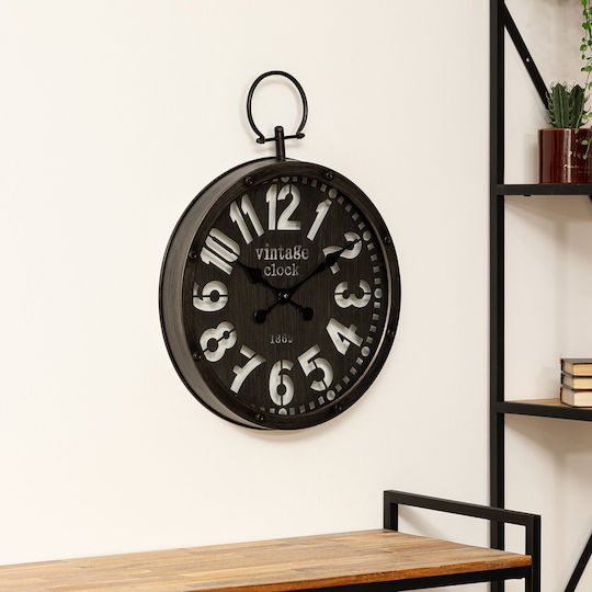 Atmosphera Atmosphera Wanduhr Metallisch Schwarz Ø45cm