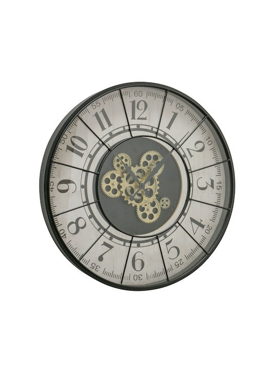 MSA Antikes Wanduhr Metallisch Schwarz Ø56cm