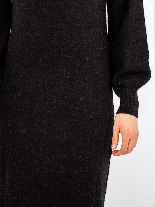 Midi Φόρεμα Πλεκτό Black
