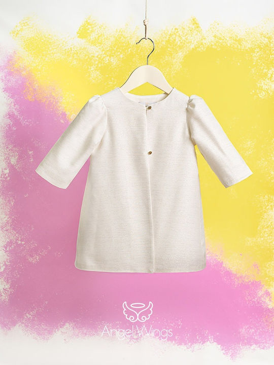 Angel Wings Manto Lurex Gold Πανωφόρι Βάπτισης