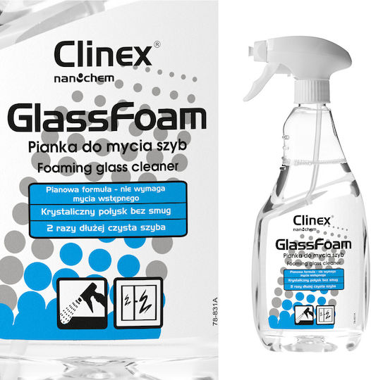 Clinex Glassfoam Καθαριστικό Spray Τζαμιών 650ml