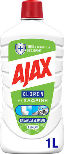Ajax Kloron Dickflüssiger Bodenreiniger Bleichmittel Zitronenduft 1L