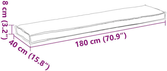 vidaXL Възглавница За Диван За Градина Бежова 40x180см (Различни Цветове)