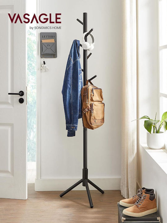 Vasagle Wooden Coat Rack Black 47x47x175cm