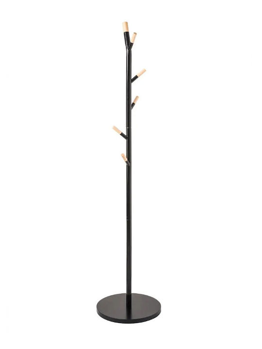5Five Metallic Coat Rack Black Black Scandinavia 40x40x175.5cm