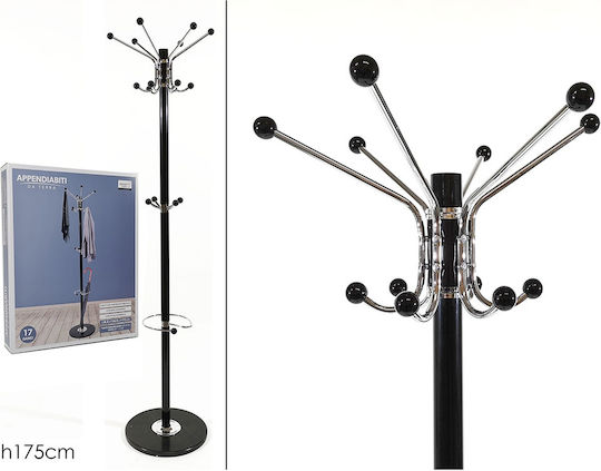 ArteLibre Dior Freistehender Kleiderständer Metallisch Black 175cm