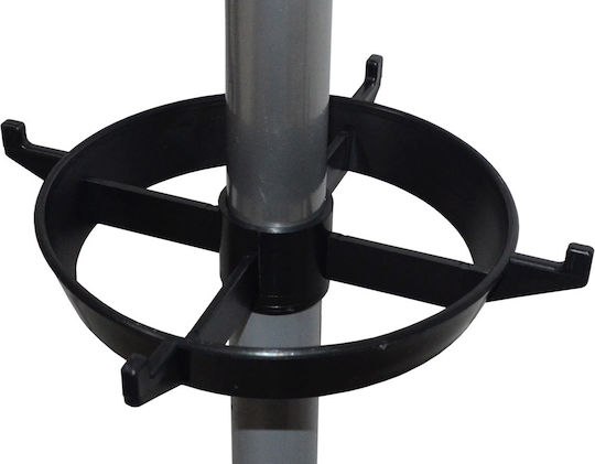 Portmanto Freistehender Kleiderständer Metallisch Silver / Black Drehend 45x45x168cm