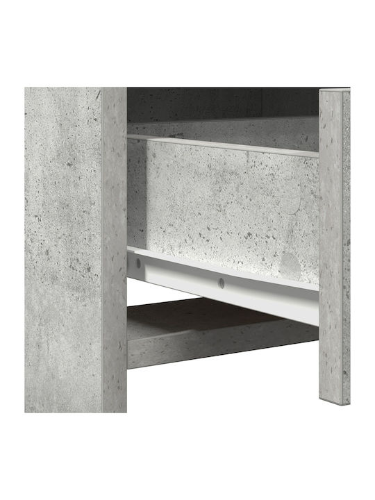 Wooden Makeup Dressing Table Concrete Grey 50x41x135cm