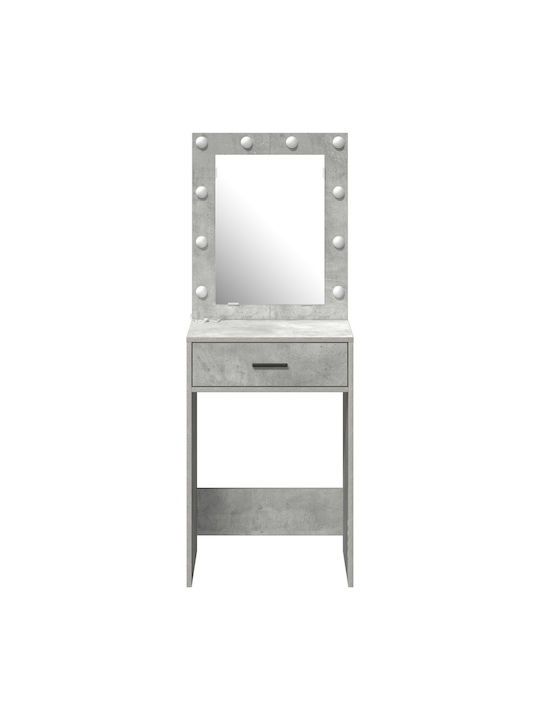 Wooden Makeup Dressing Table Concrete Grey 50x41x135cm