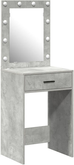 Bodenstehende Schminktisch Schlafzimmer Holz Grau mit Spiegel 50x41x135cm
