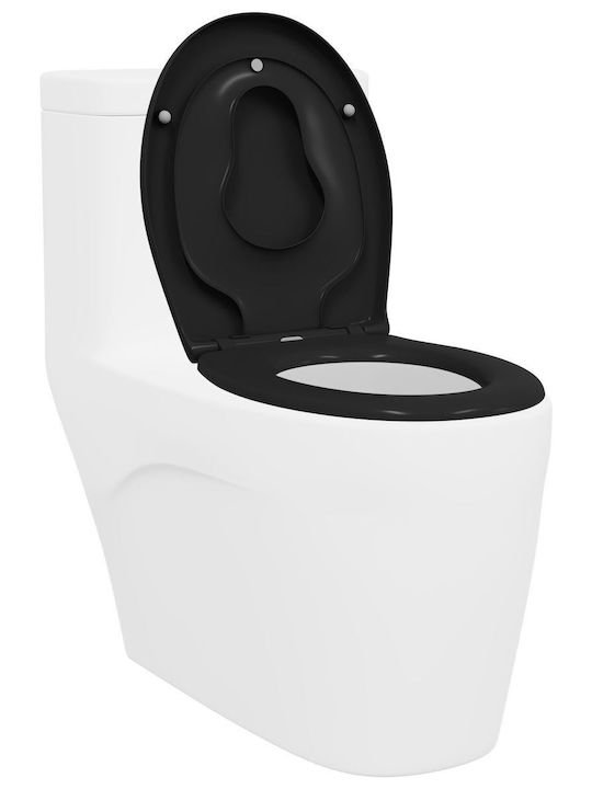 vidaXL Kinder Toilettenbrille Kunststoff Schwarz