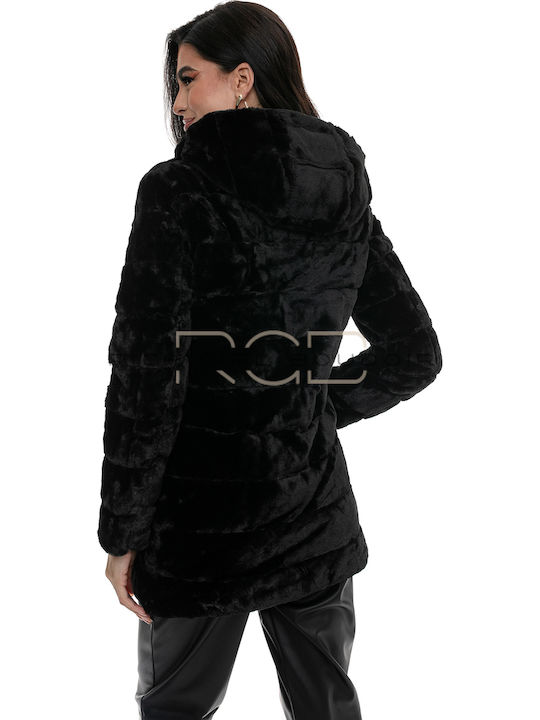 Women's Long Fur Black