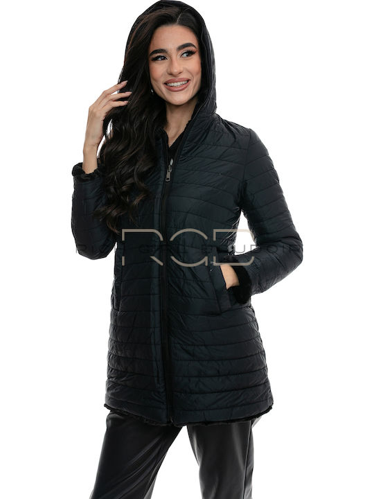Women's Long Fur Black
