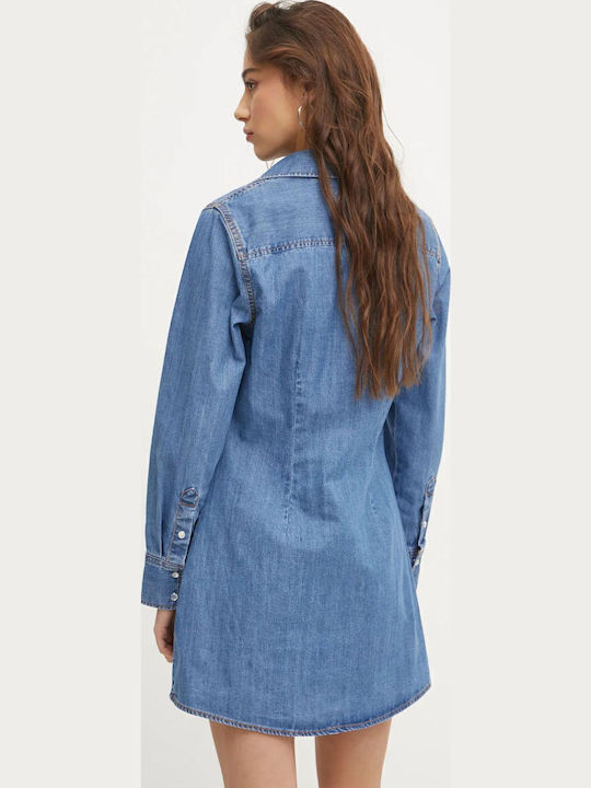 Mini Σεμιζιέ Φόρεμα Τζιν Med Denim