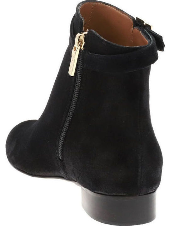 Wildleder Stiefeletten Damen Schwarz