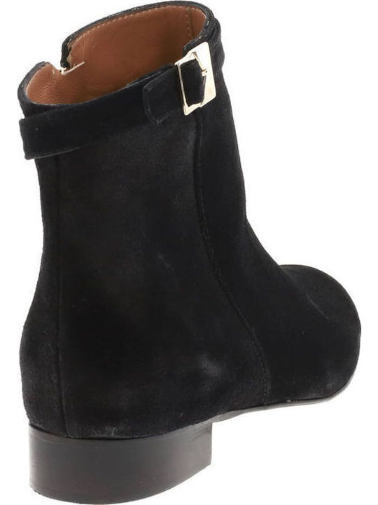 Wildleder Stiefeletten Damen Schwarz