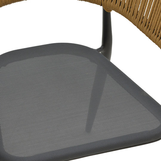 Set De dining pentru spații exterioare mici Kliton-raven Cărbune de lemn 3buc
