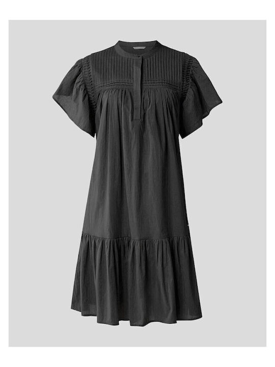 Sommer Mini Damenkleid mit Rüschen Schwarze