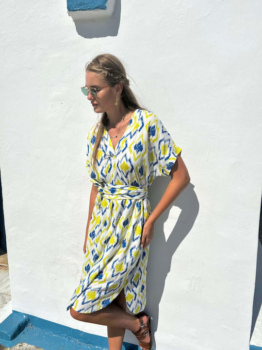 Summer Midi Slip Dress Blue