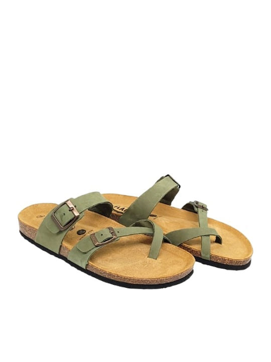 Leather Women's Flat Sandals Oliva