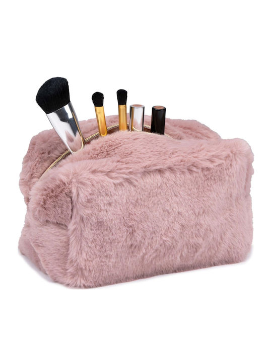 Cosmetic Toiletry Bag Pink Fur 17.5x10x10cm Cosmetic Toiletry Bag Pink Fur 17.5x10x10cm