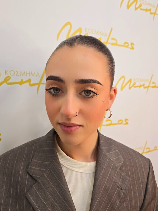 Mentzos Earrings Hoops made of Silver Gold Plated