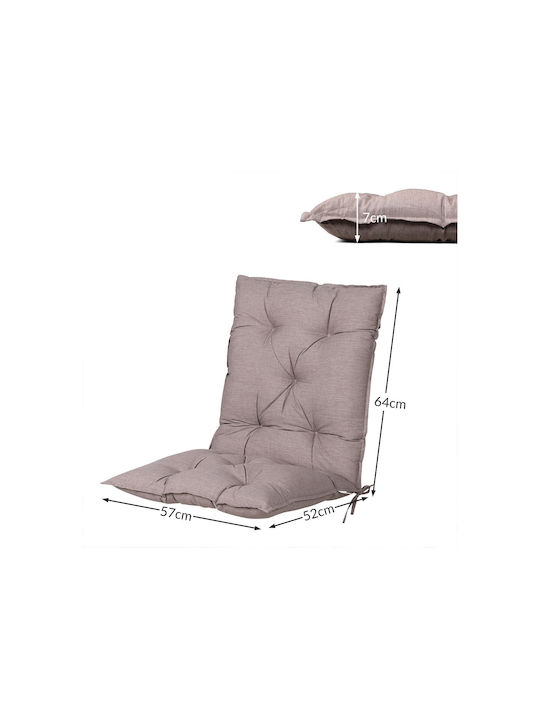 Detex Perna Scaunului De Grădină Cu Spătar Crem 2 Buc 57x116 cm
