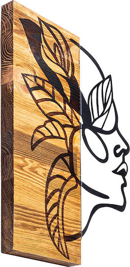 Pakketo 3D Mixed Art Redian Black Wooden Wall Decor 50x3x34cm
