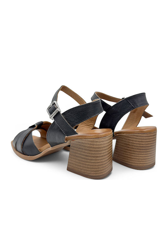 Din piele Sandale Negre