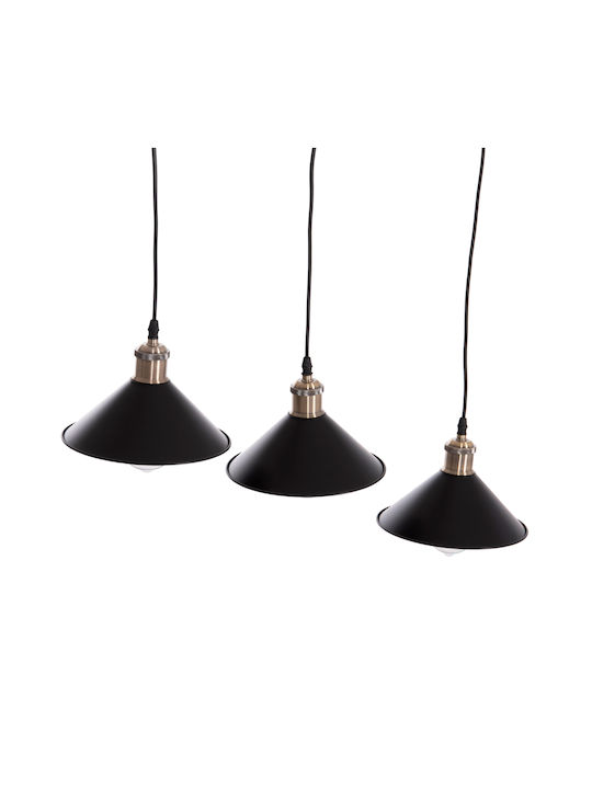 HomeMarkt Bell Pendant Light Black Bell with Socket E27 21x21cm