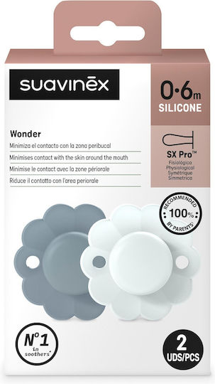 Suavinex Sx Pro Πιπίλες Σιλικόνης Lake/Blue για 0-6 μηνών 2τμχ