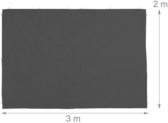 Set 2 Seitenwände Pavillon Relaxdays 2 x 3 m Grau