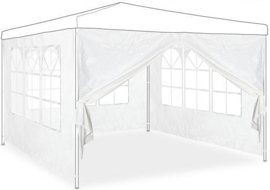 Set 4 Side Panels Pavilion Relaxdays Dimensions 2x3m White