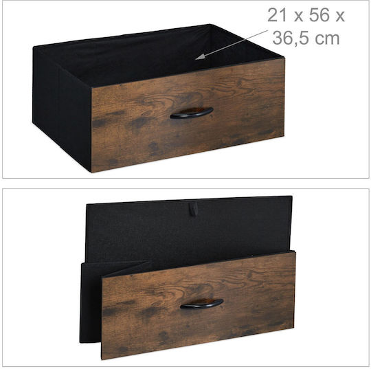 Sertar de depozitare din metal și lemn cu 3 sertare L96.5xW61xH42buc