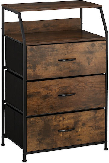 Relaxdays Kleine Aufbewahrungsmöbel Schubladen M96.5xP61xH42cm