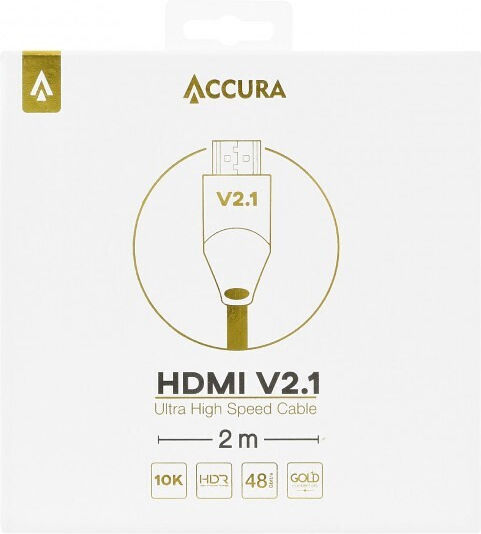 Accura HDMI 2.1 Ultra High Speed 48Gbps 4K 120Hz HDR VRR Kabel HDMI-Stecker - HDMI-Stecker 2m Schwarz
