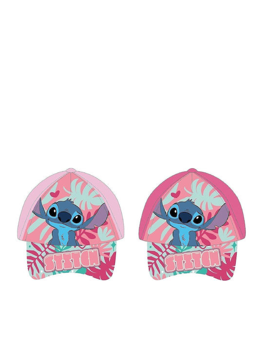Difuzed Παιδικό Καπέλο Jockey Αντηλιακό Stitch Girl Ροζ