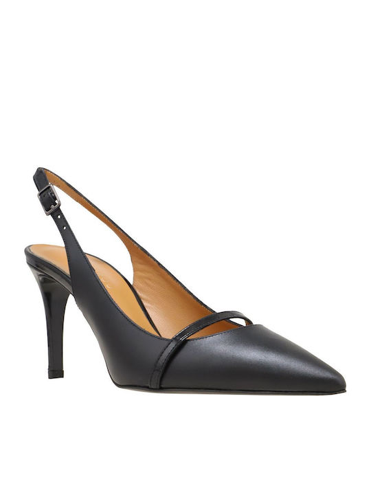 Leather Black High Heels