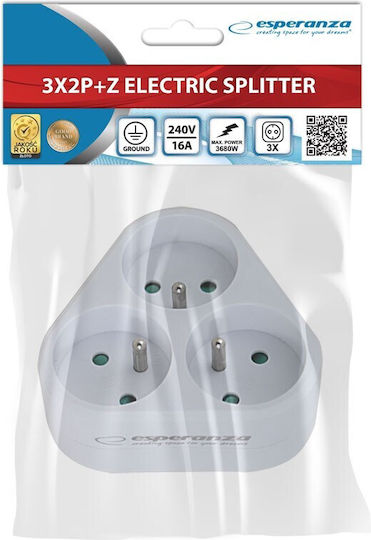 Esperanza Steckdosenleiste 3 Positionen ohne Kabel