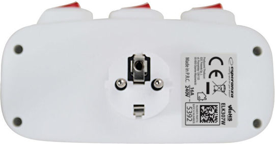 Esperanza Power Strip 3 Positions with Switch without Cable