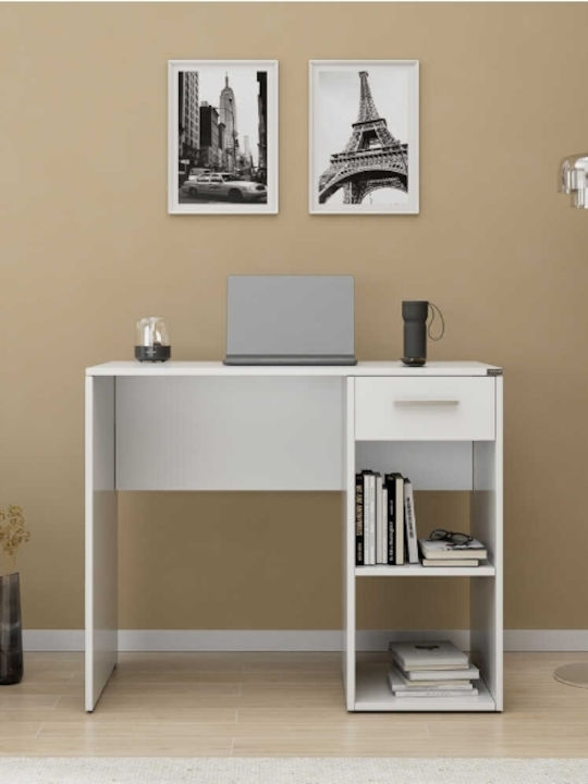 Birou Concept Din Lemn Alb 90x75x52cm