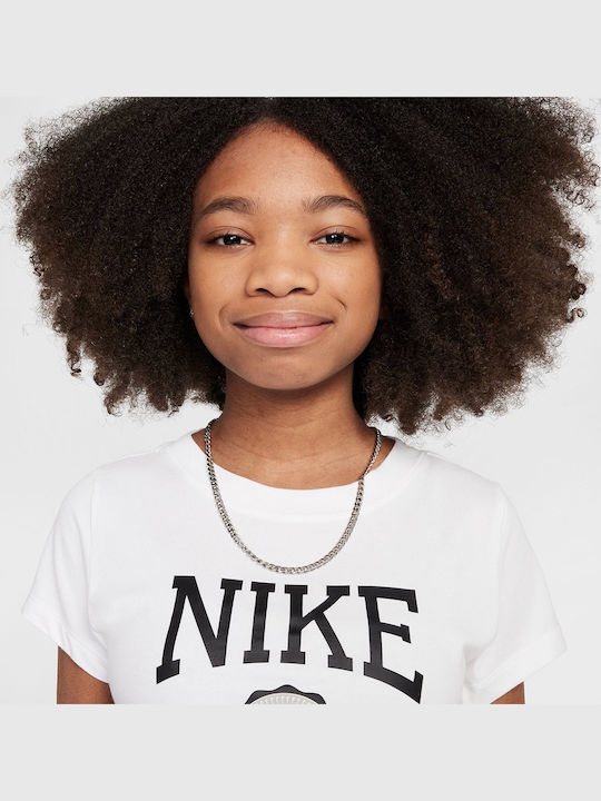 Kinder-T-Shirt Weiß Sportswear Essentials