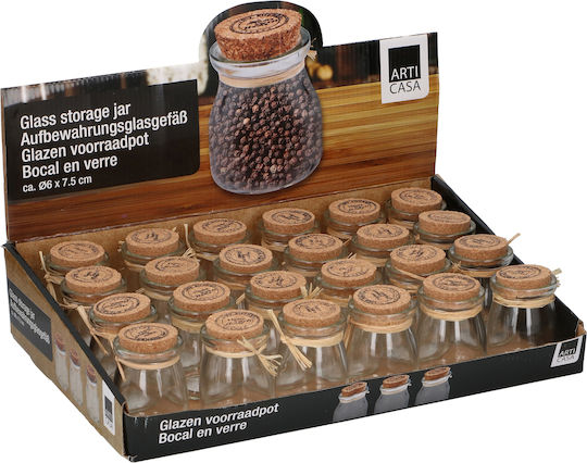 ArteLibre General Use Glass Jar with Lid Transparent 100ml 1 Piece
