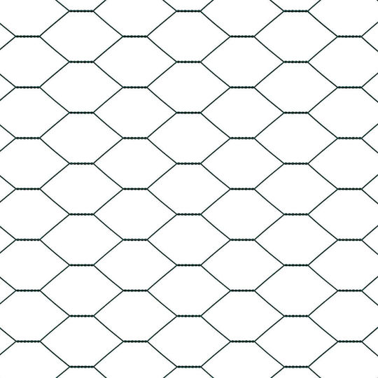 11 Pcs Fence Posts U-channel Green 120 cm Hexagonal Fence Green 1.2x100 m Green