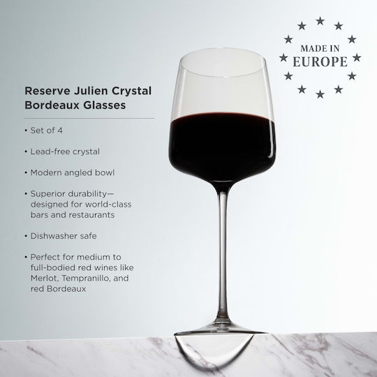 Design Is This Set of Glasses for White and Red Wine made of Glass Stemmed 4pcs